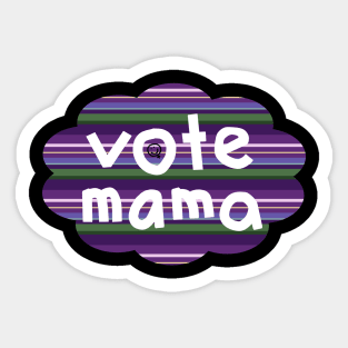 Vote Mama Lavender Stripes Sticker